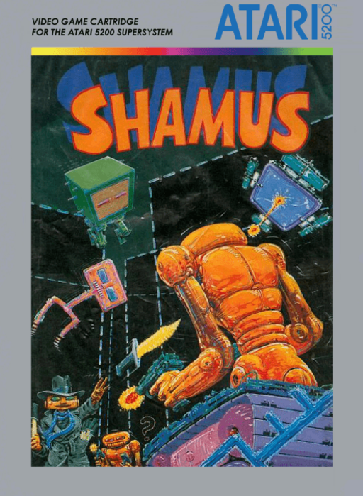 Shamus box art for Atari 5200